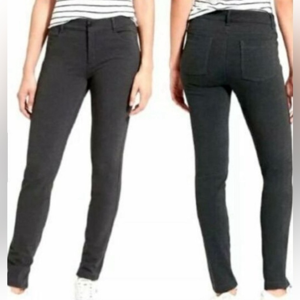 Athleta Ponte Knit 5 pocket Skinny Pants Charcoal Gray 8